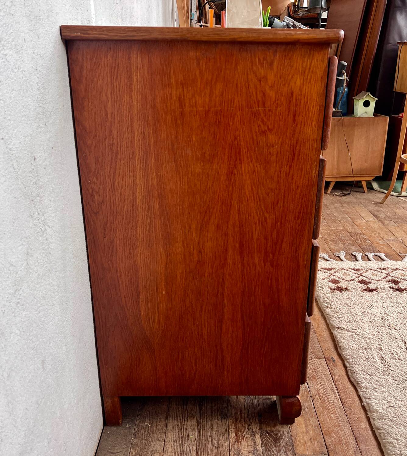 Vintage art deco weekly chest of drawers