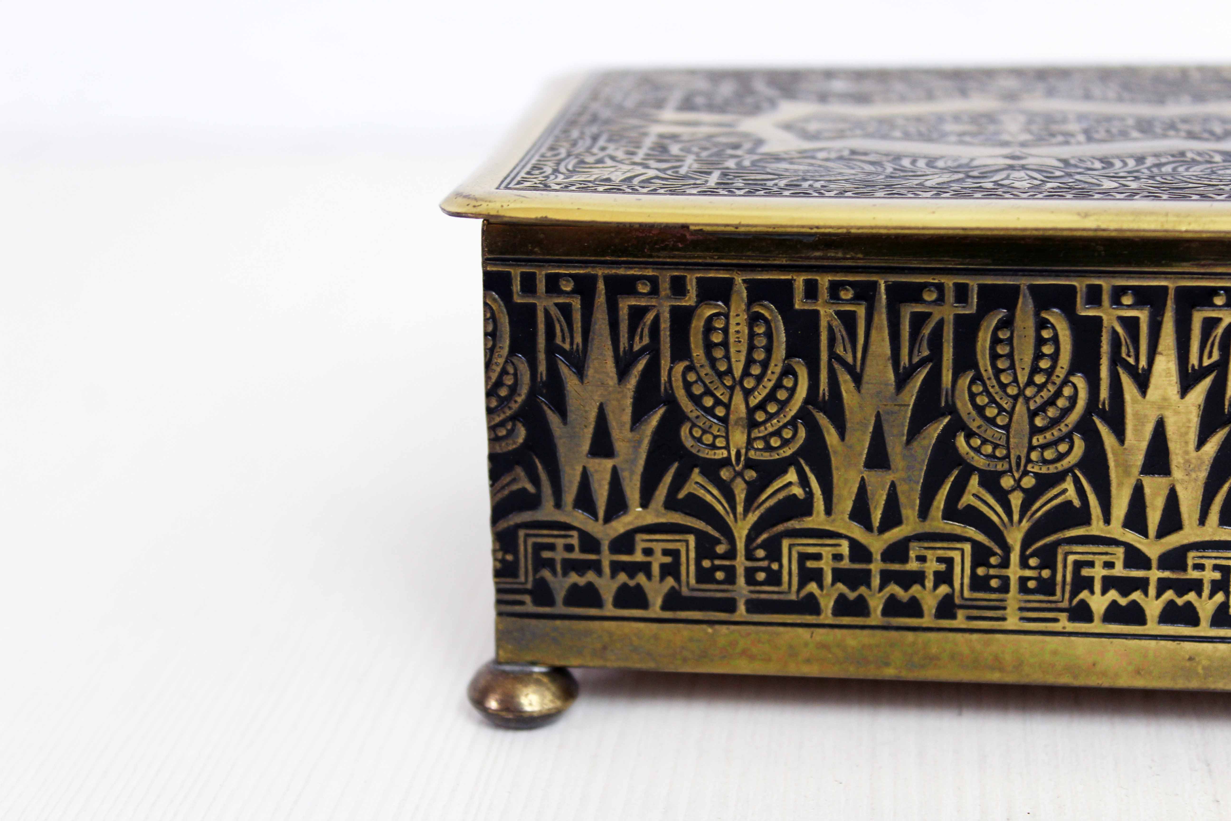 Brass Art Deco box
