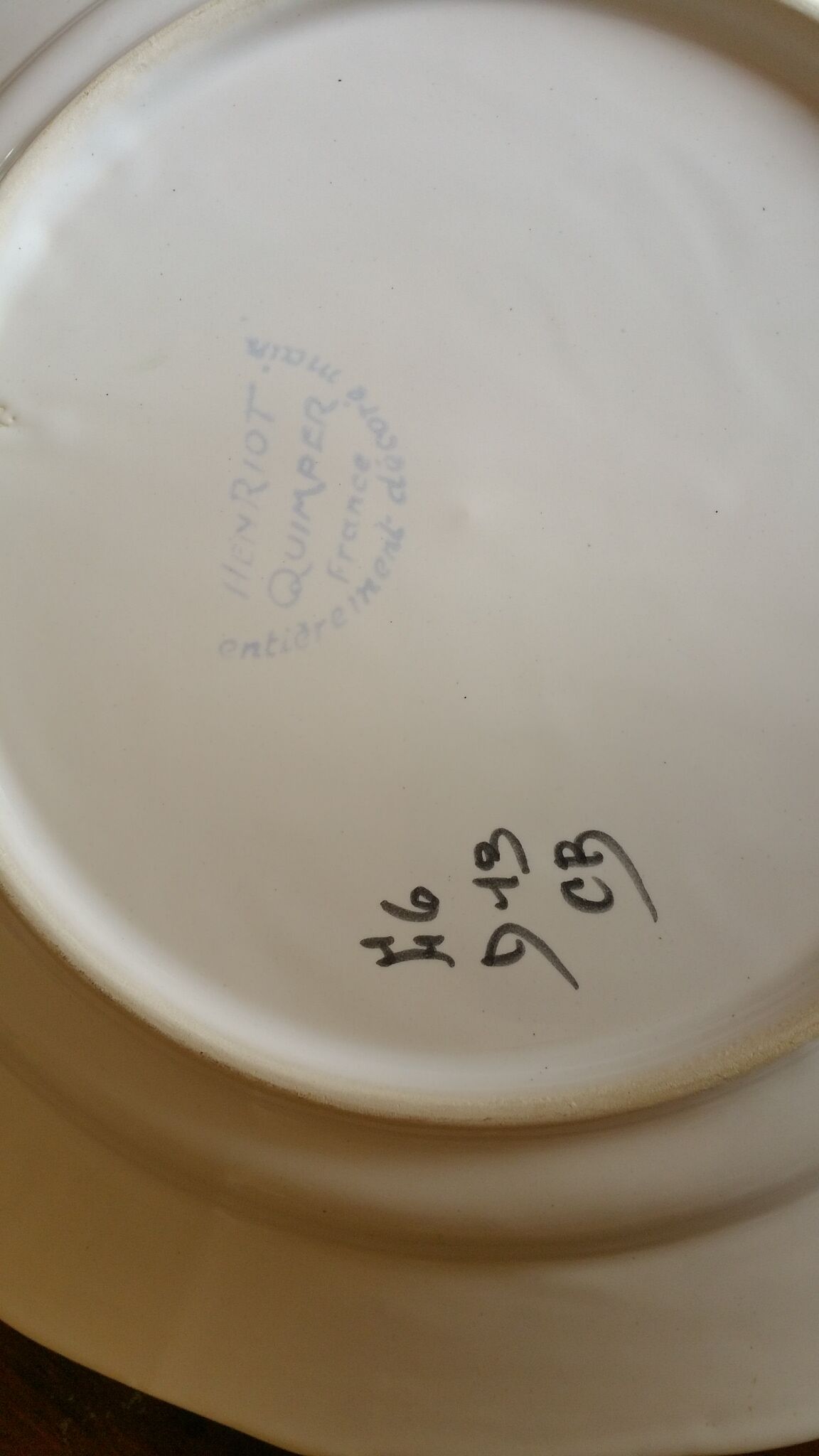 2 Breton Henriot plates from the Quimper earthenware factory