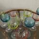 Série de 10 verres à pieds vintage 