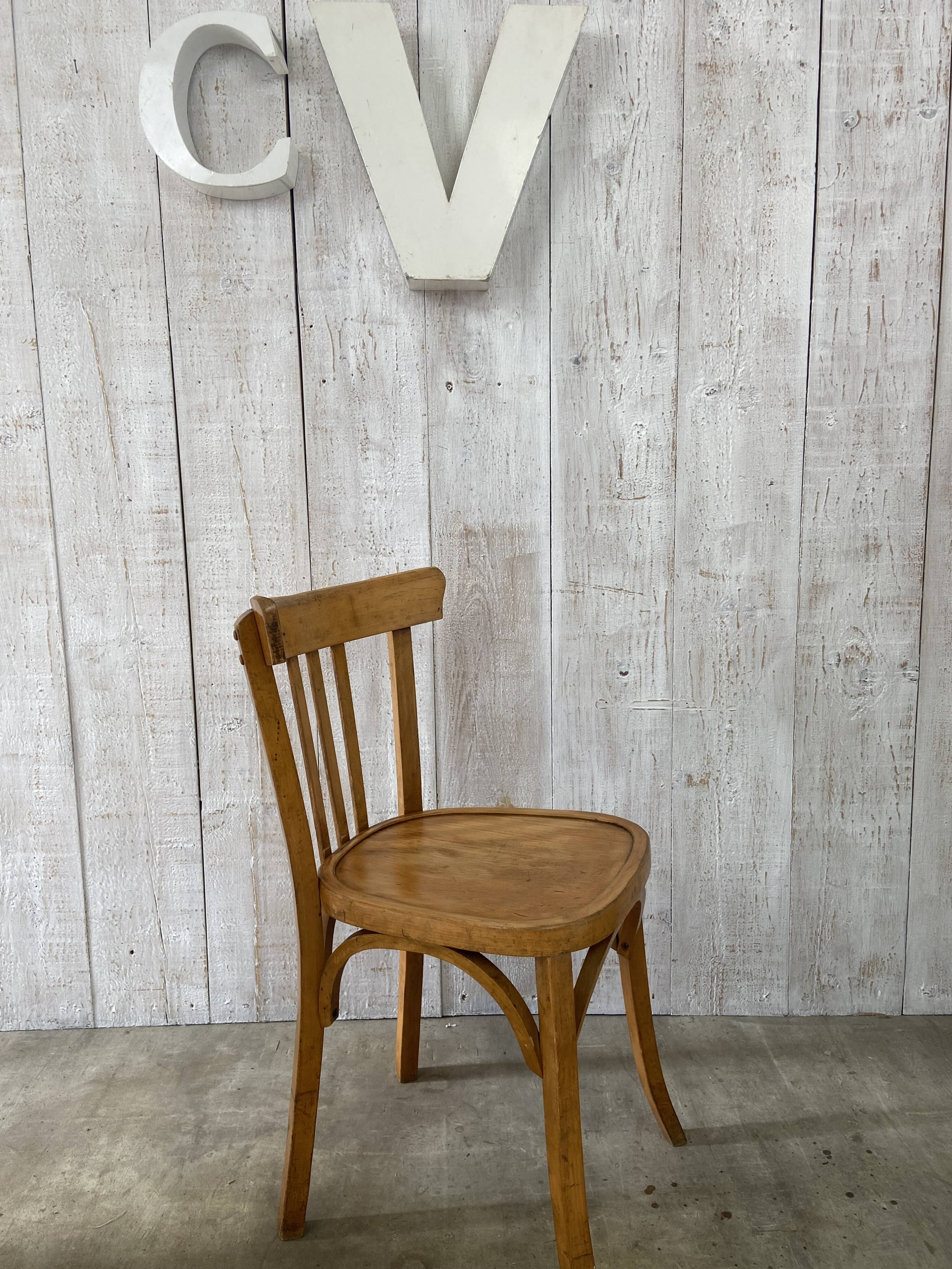 Set of 4 mismatched bistro chairs