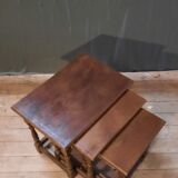 3 rustic pull-out tables
