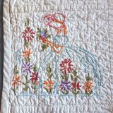 Patchwork américain matelassé et brodé 182x193 cm