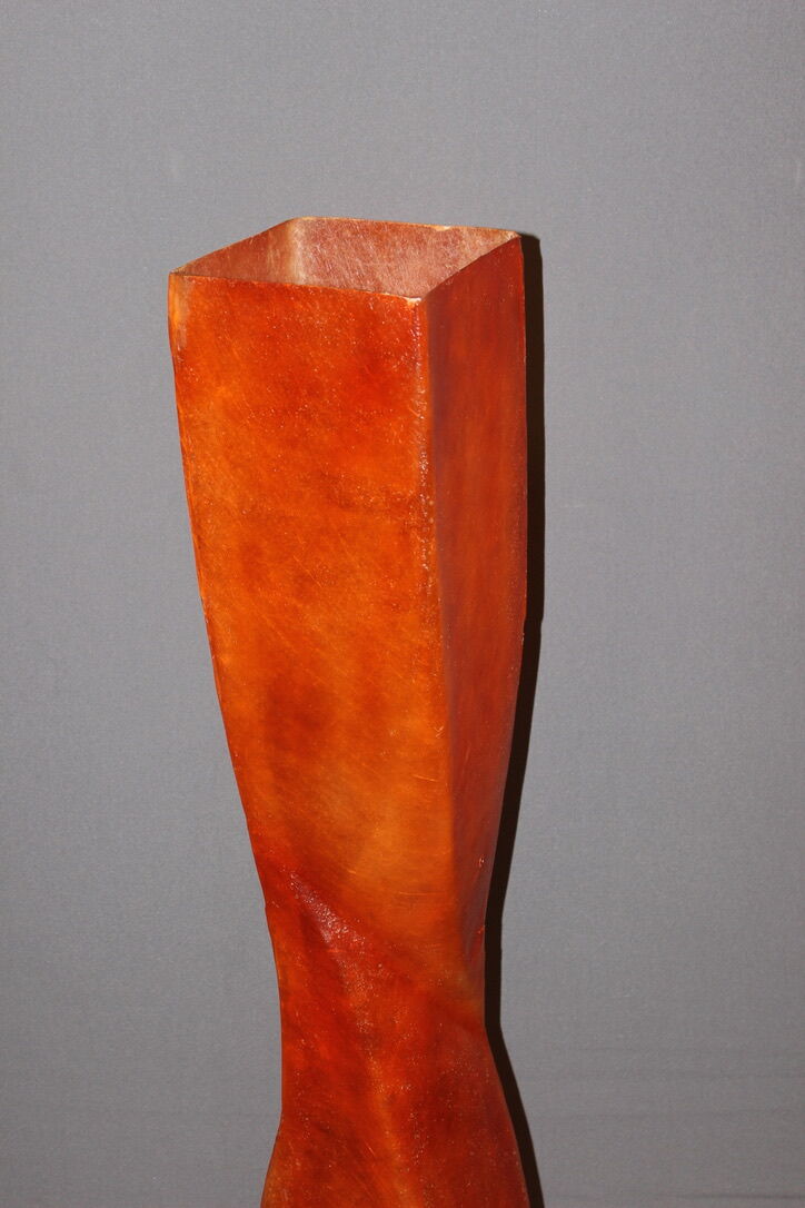 Orange fiberglass floor lamp design