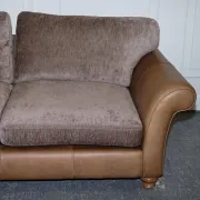 Vintage Three-Seater Sofa in Leather and Fabric by Alexander & James Blake