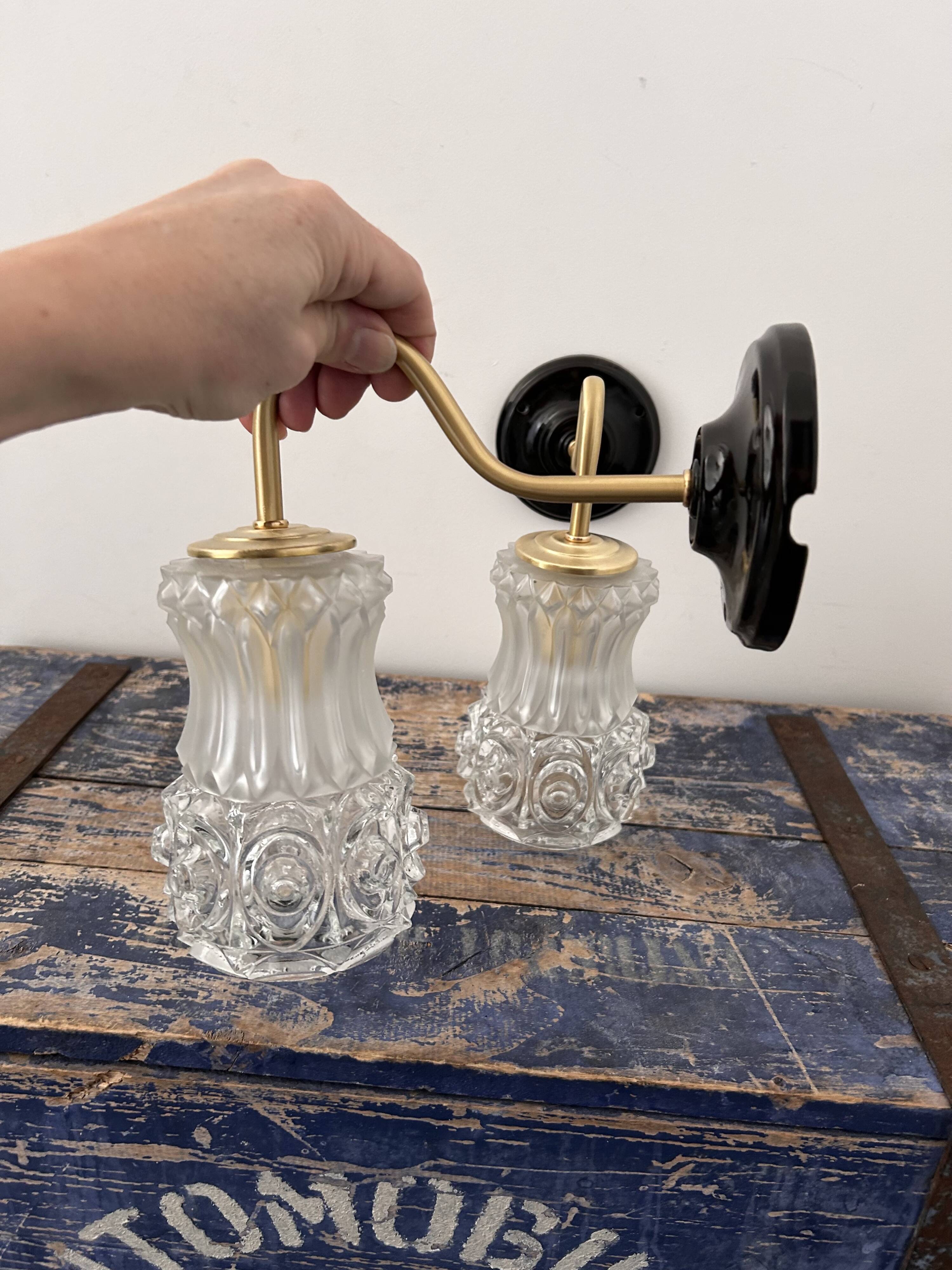 Pair of Art Deco wall lights