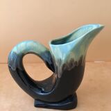 Flared ceramic vase with numbered handle