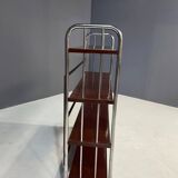 Étagère chromée Bauhaus en acier plié et tôle, Europe années 1930