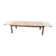 Renovated extendable farmhouse dining table in solid oak from the 19th century, 250-350.