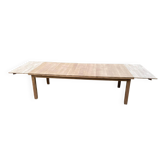 Table à manger de ferme extensible rénovée en chêne massif du 19ème 250-350