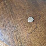 Folding side table in turned wood and marquetry circa 30's/40's