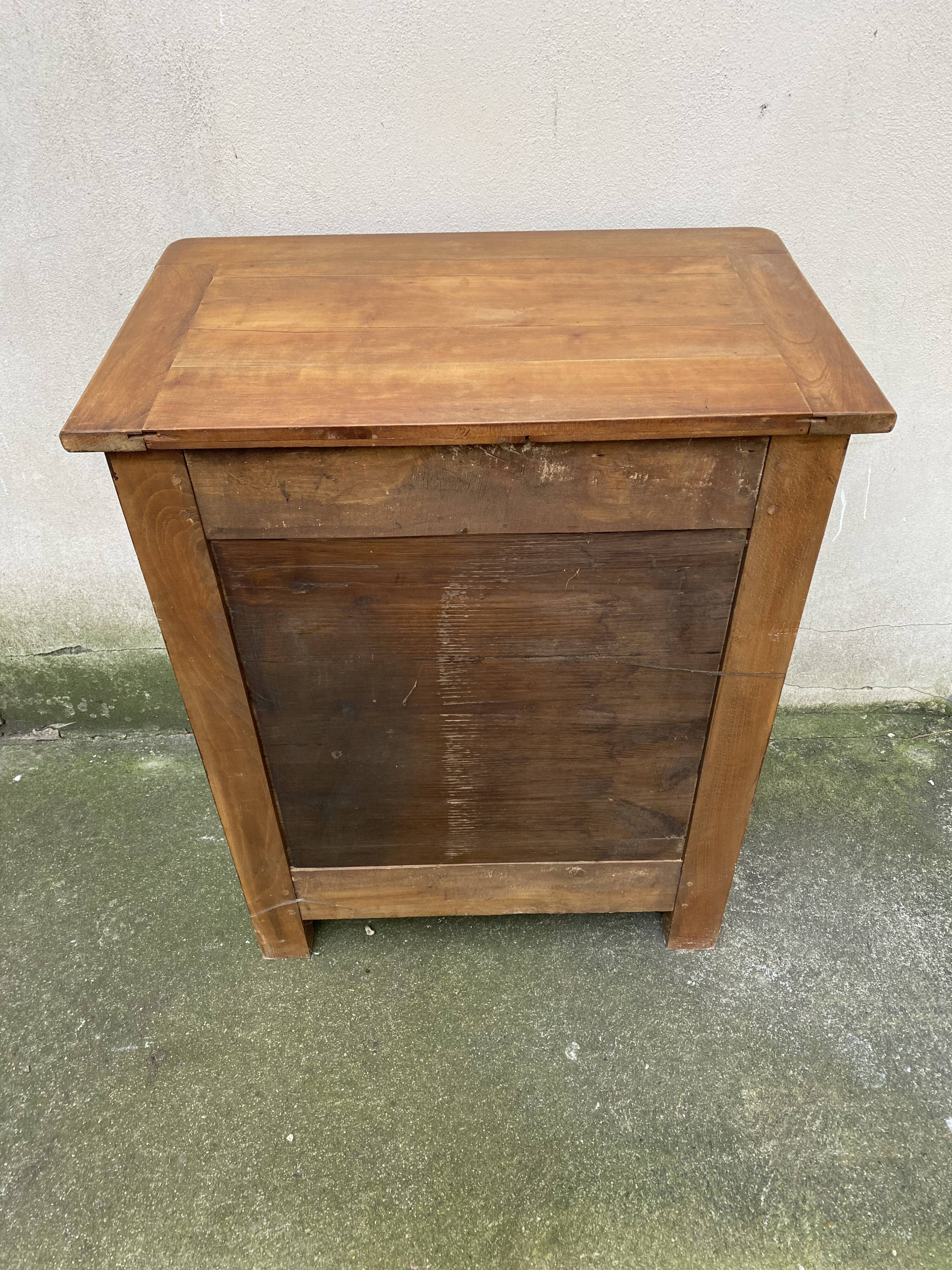 Cherry wood jam cupboard with 1 door and 1 drawer