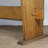 Brutalist solid wood dining table - 1950s/60s