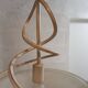 Art Deco style pendant lamp in aged white iron and opal glass