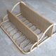Wall shelf in rattan and bamboo, 70s