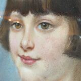 Portrait d’une jeune fille, signé, XX siècle