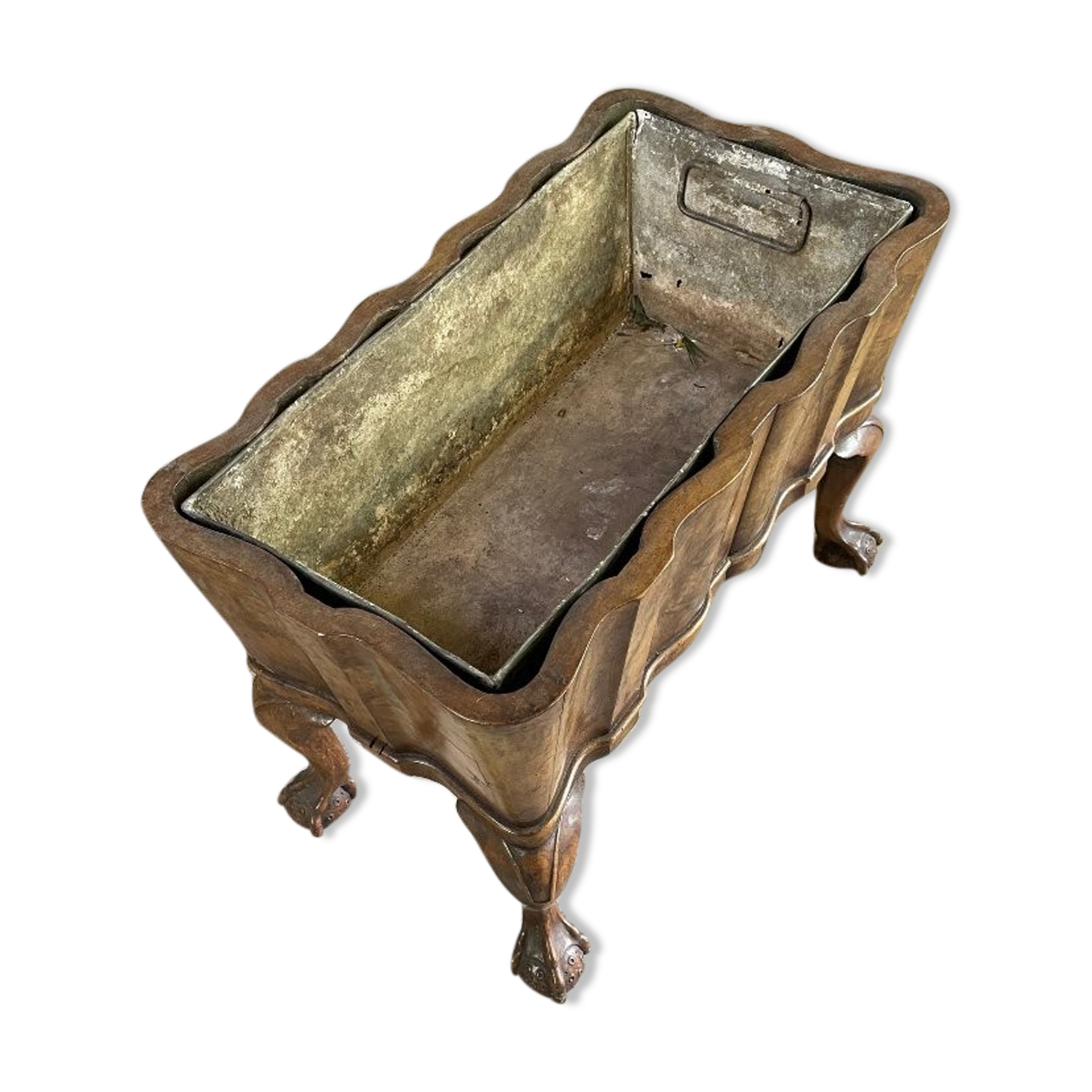 Planter in walnut, england circa 1880