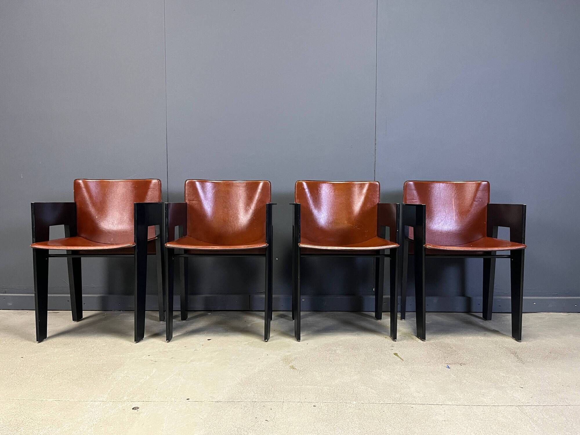Fauteuils postmodernes par Arnold Merckx pour Arco - ensemble de 4 - années 1980
