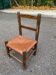 Children's chair made of solid wood and genuine leather