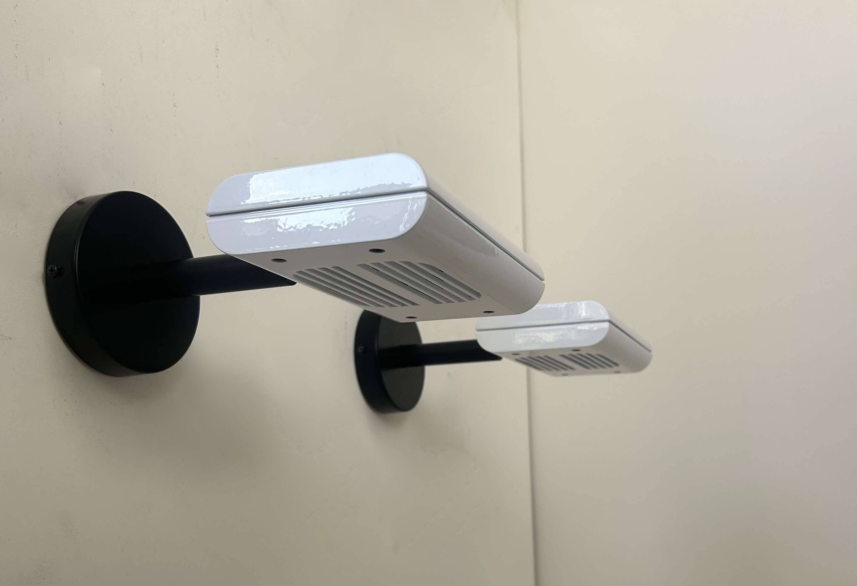 Pair of Aton Gismondi wall lights, for Artemide Italy 1982