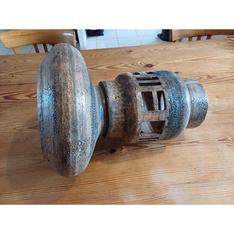 Pied de lampe en grès émaillé, années 60