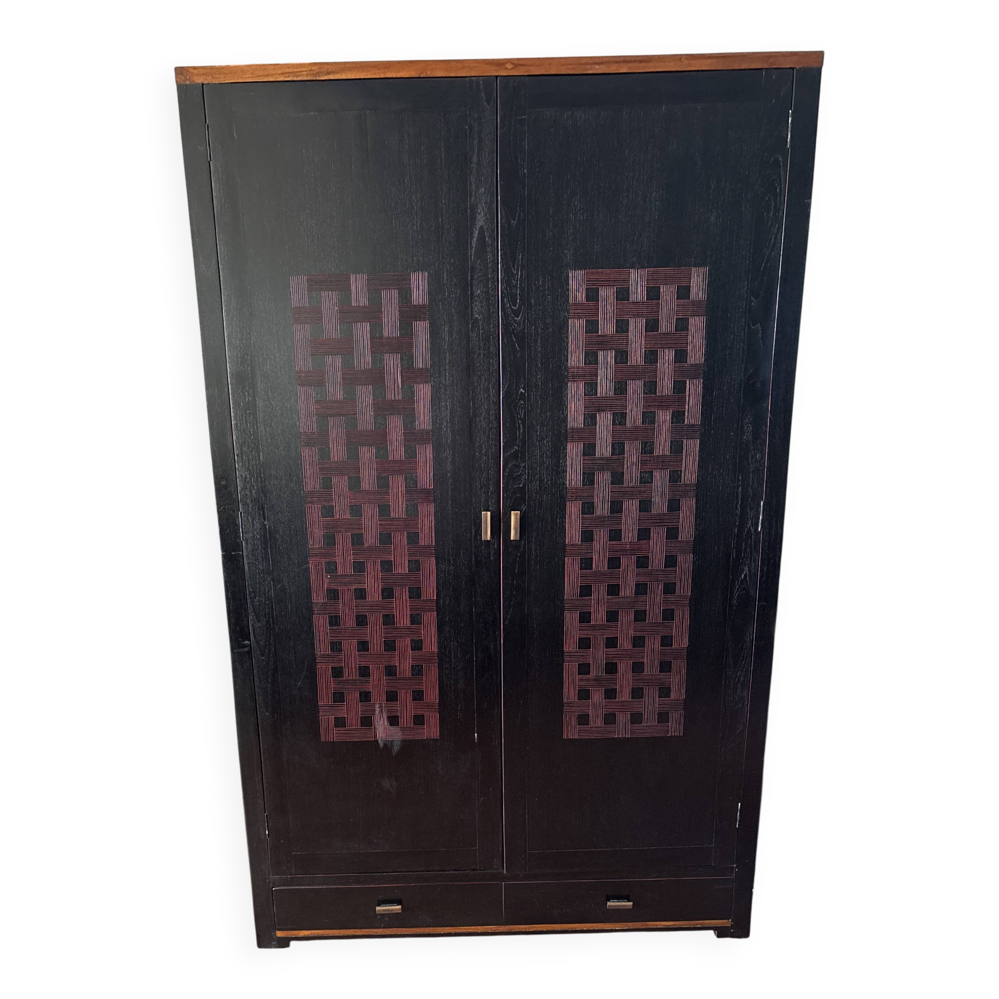 Exotic solid wood wardrobe