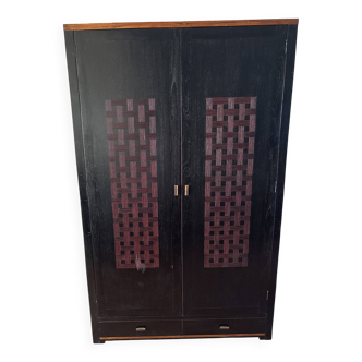 Exotic solid wood wardrobe