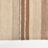Brown & Beige Striped Large Vintage Kilim Rug, 306x336Cm