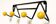 Vintage coat rack Roger Feraud with 4 yellow ball hooks.