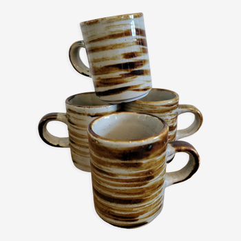 Hand-painted sandstone cups