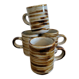 Hand-painted sandstone cups