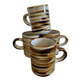 Hand-painted sandstone cups