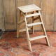 Folding wooden stepladder