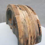 Half-moon arch transom in solid wood