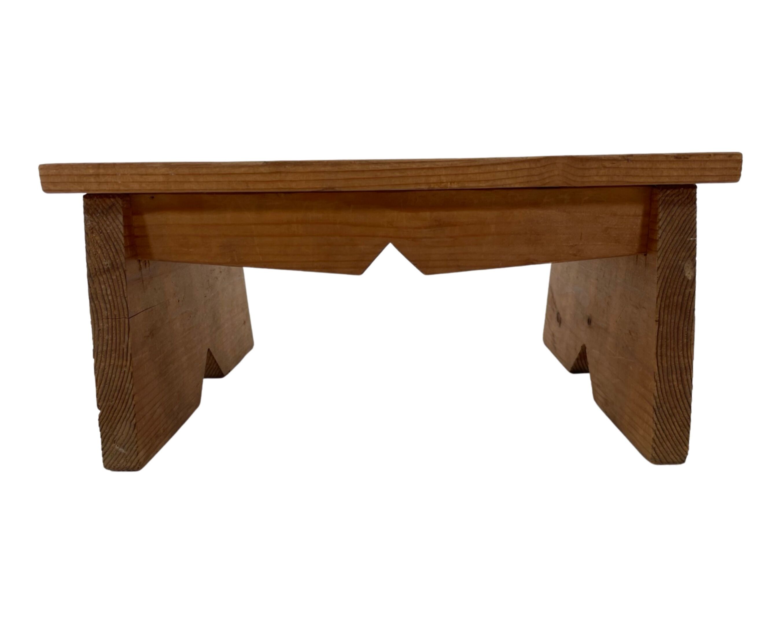 Vintage brutalist footstool minimalist design