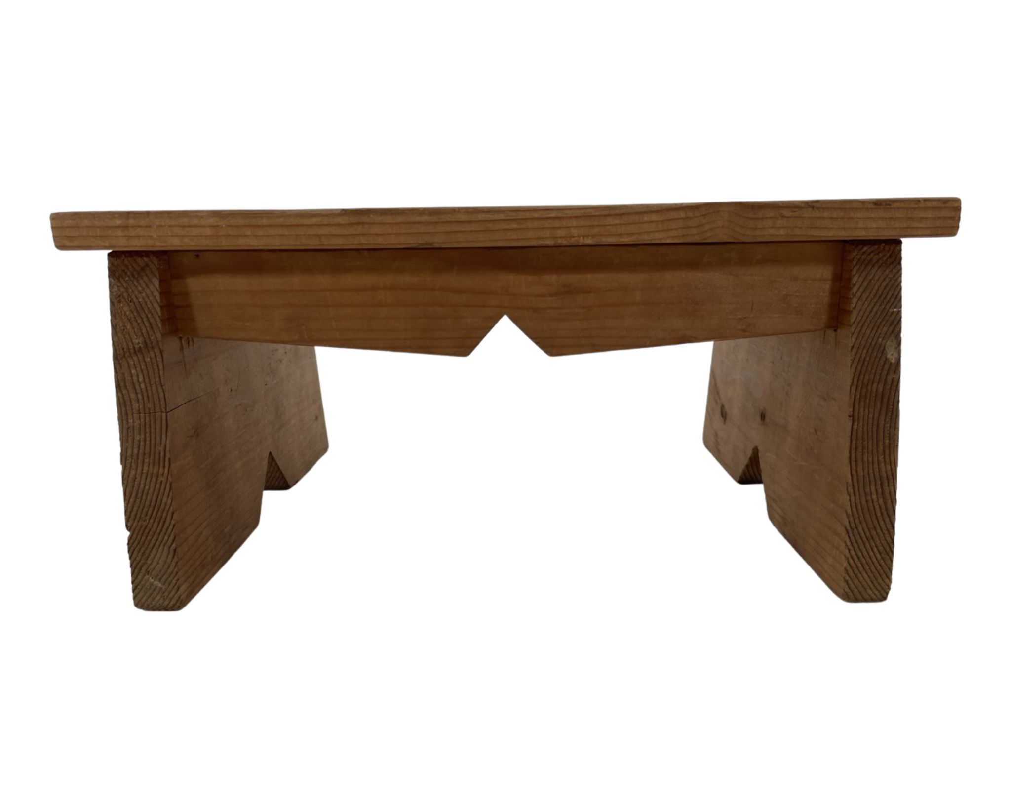 Vintage brutalist footstool minimalist design