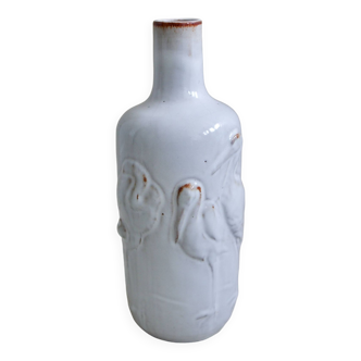 Vintage handmade earthenware bottle vase - Mobach/Utretch - design - Holland