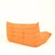 Sofa Togo designed Linge Roset Small Settee Juicy Orange Color