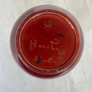 Vase Accolay vintage en céramique rouge, double anse