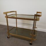 Desserte bar à roulettes années 80