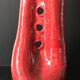 Red ceramic vase