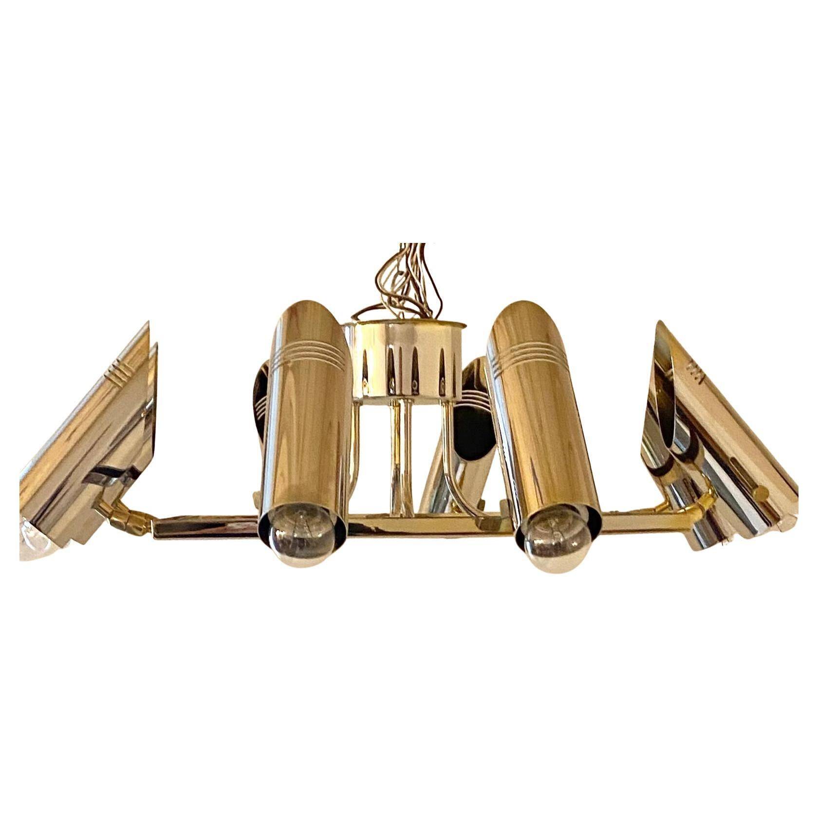 Space Age Multi Lights Ceiling Lamp in the Style of Stilnovo, Italy 1970's