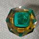 Gglass ashtray Murano glass and yellow