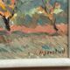 Original Swedish Oil on Panel – "Trees" by H. Jonstad – Signed – Vintage and Framed – 23.5 × 20.5 cm (9.2 × 8 in)