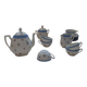 Tea set, 6 cups and 11 bowls