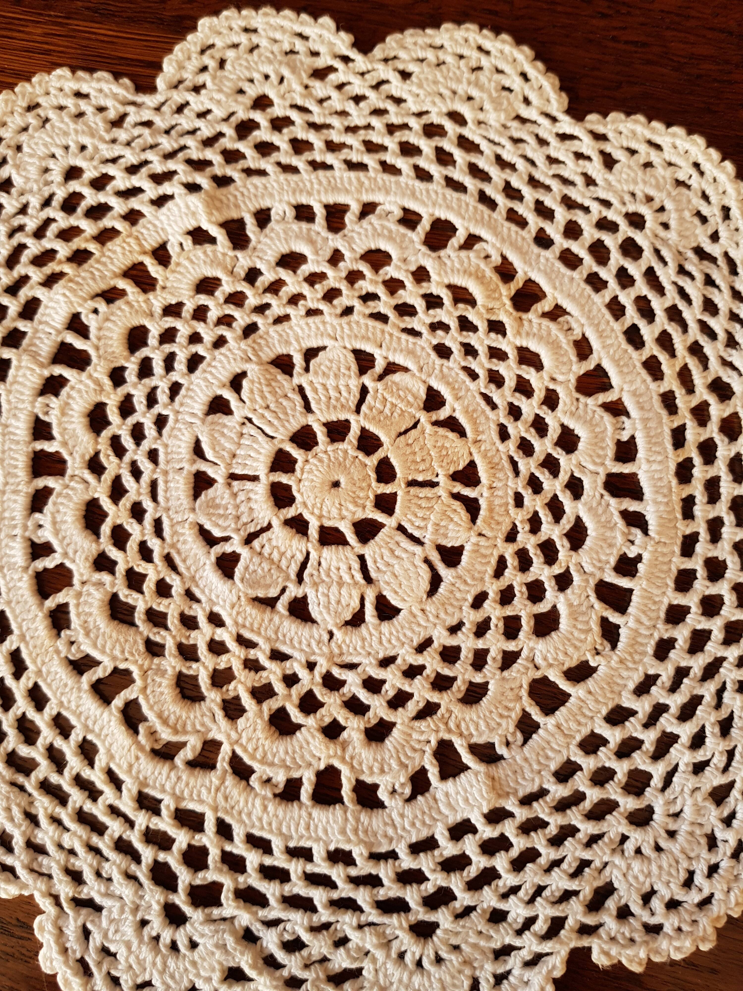 Handmade crochet placemat