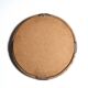 Round mirror in dark rattan, 50s