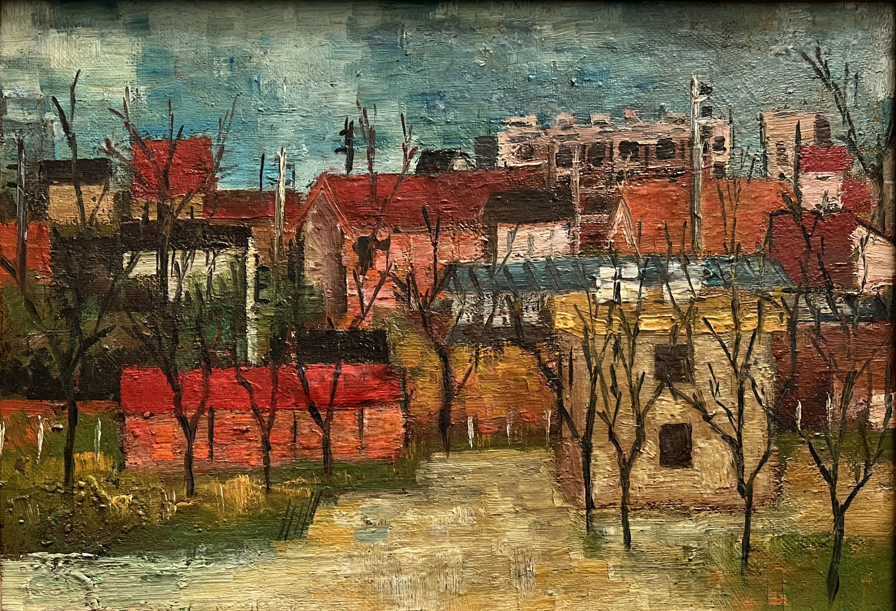 "the city" oil on canvas