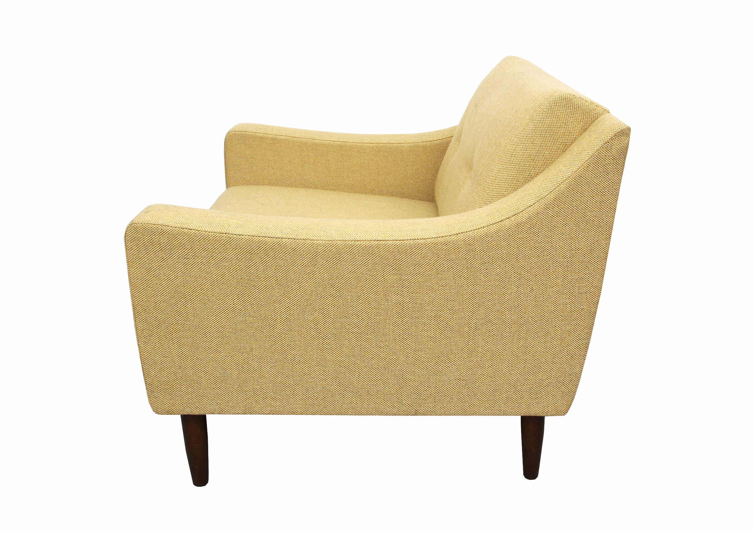 1960s polstery armchair in yellow, restored
