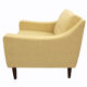 1960s polstery armchair in yellow, restored